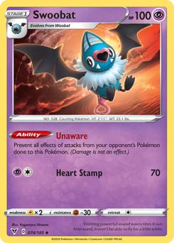 Swoobat - Vivid Voltage - #74 - Pokemon TCG card