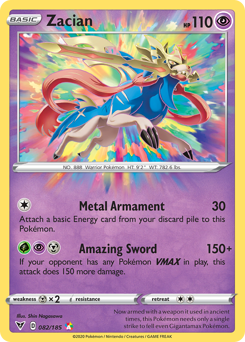 Zacian #82 Zacian - Vivid Voltage - #82 - Pokemon TCG card