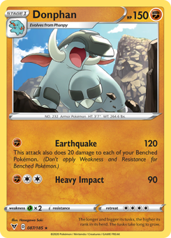Donphan #87 Donphan - Vivid Voltage - #87 - Pokemon TCG card