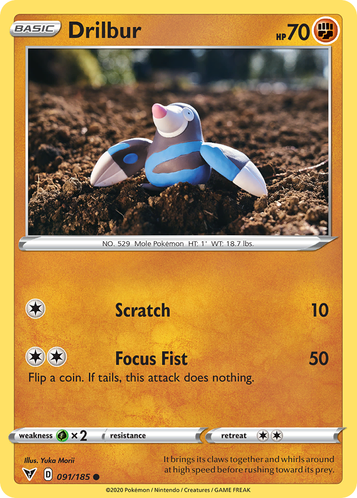 Drilbur - Vivid Voltage - #91 - Pokemon TCG card