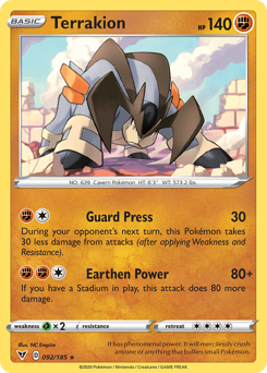 Terrakion #92 Terrakion - Vivid Voltage - #92 - Pokemon TCG card
