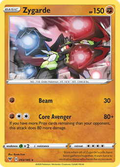 Zygarde #93 Zygarde - Vivid Voltage - #93 - Pokemon TCG card