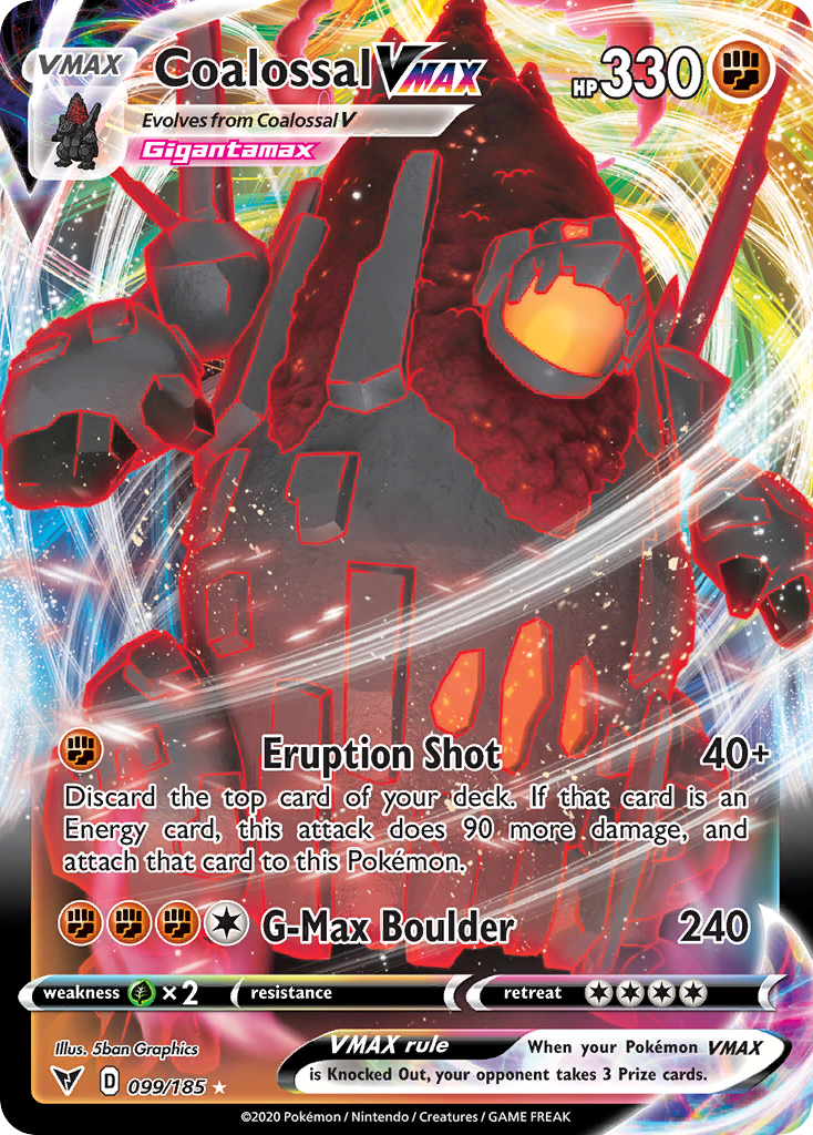 Coalossal VMAX - Vivid Voltage - #99 - Pokemon TCG card