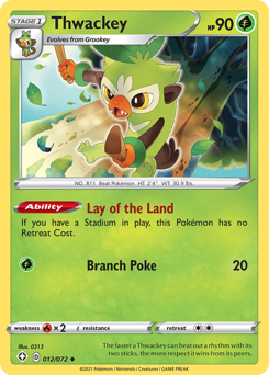 Thwackey - Shining Fates - #12 - Pokemon TCG card