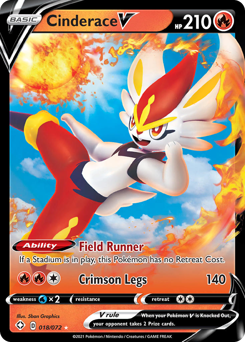 Cinderace V #18 Cinderace V - Shining Fates - #18 - Pokemon TCG card