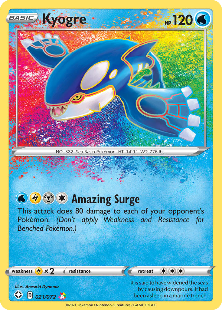 Kyogre - Shining Fates - #21 - Pokemon TCG card