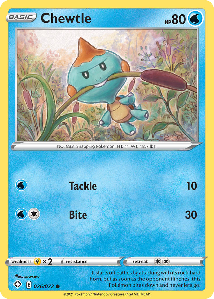 Chewtle - Shining Fates - #26 - Pokemon TCG card