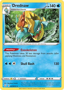 Drednaw - Shining Fates - #27 - Pokemon TCG card
