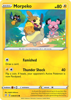 Morpeko - Shining Fates - #36 - Pokemon TCG card