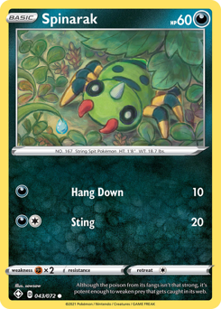 Spinarak - Shining Fates - #43 - Pokemon TCG card