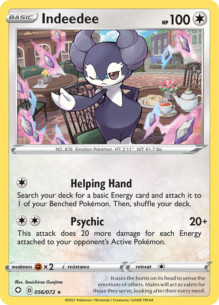 Indeedee - Shining Fates - #56 - Pokemon TCG card