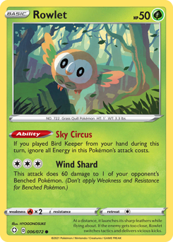 Rowlet #6 Rowlet - Shining Fates - #6 - Pokemon TCG card