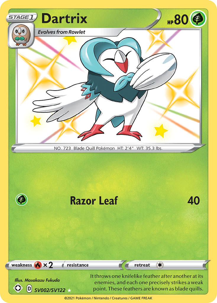 Dartrix - Shining Fates Shiny Vault - #SV002 - Pokemon TCG card