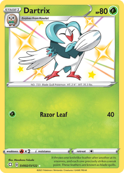 Dartrix #SV002 Dartrix - Shining Fates Shiny Vault - #SV002 - Pokemon TCG card