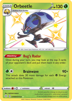Orbeetle #SV009 Orbeetle - Shining Fates Shiny Vault - #SV009 - Pokemon TCG card