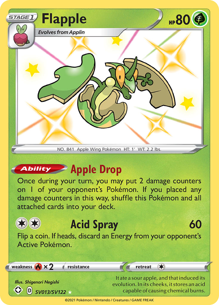 Flapple - Shining Fates Shiny Vault - #SV013 - Pokemon TCG card