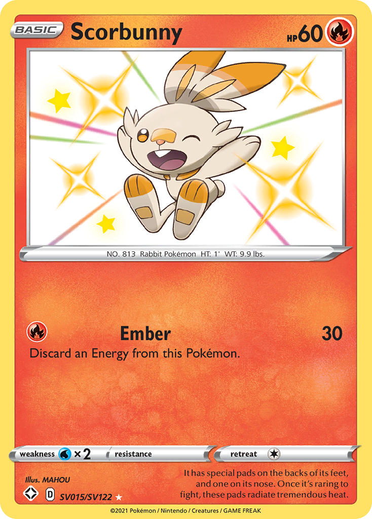 Scorbunny - Shining Fates Shiny Vault - #SV015 - Pokemon TCG card
