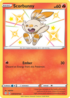 Scorbunny #SV015 Scorbunny - Shining Fates Shiny Vault - #SV015 - Pokemon TCG card