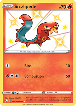 Sizzlipede #SV018 Sizzlipede - Shining Fates Shiny Vault - #SV018 - Pokemon TCG card