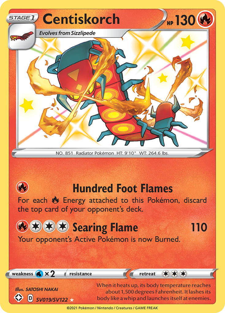 Centiskorch - Shining Fates Shiny Vault - #SV019 - Pokemon TCG card