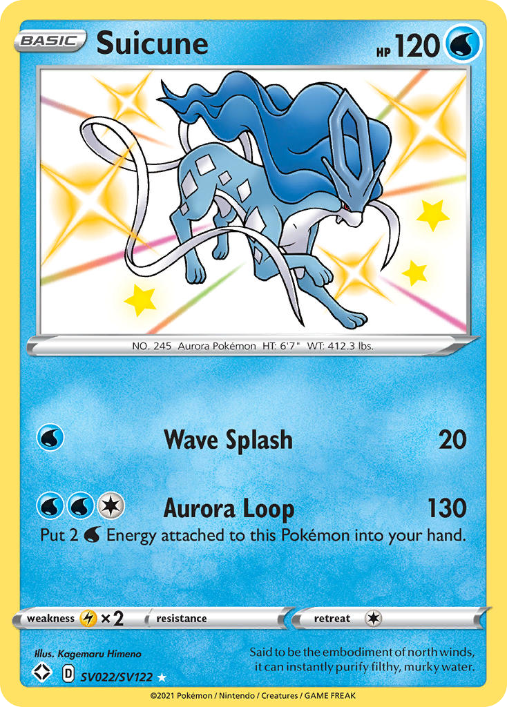 Suicune - Shining Fates Shiny Vault - #SV022 - Pokemon TCG card