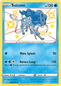 Suicune #SV022 Suicune - Shining Fates Shiny Vault - #SV022 - Pokemon TCG card