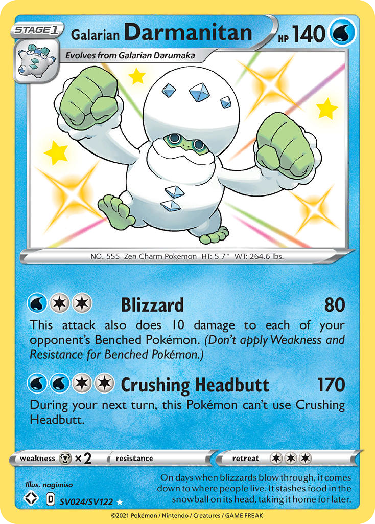 Galarian Darmanitan - Shining Fates Shiny Vault - #SV024 - Pokemon TCG card