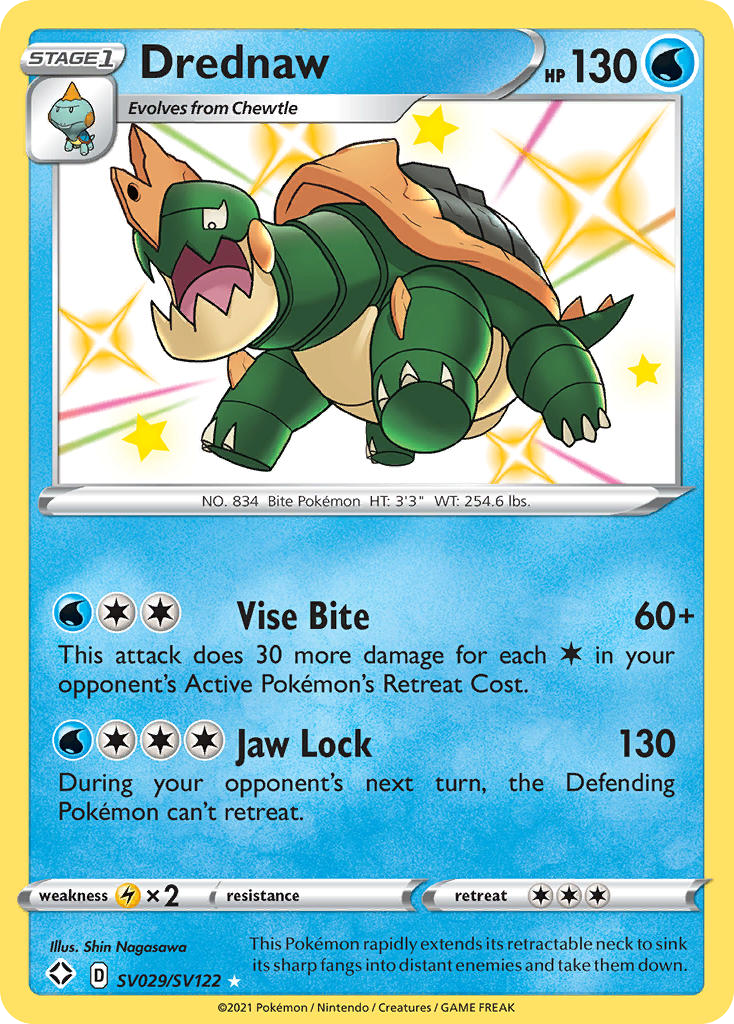 Drednaw - Shining Fates Shiny Vault - #SV029 - Pokemon TCG card
