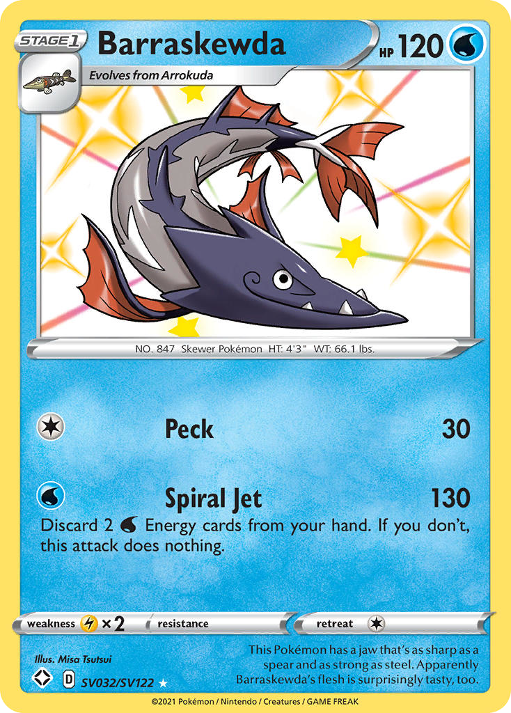 Barraskewda - Shining Fates Shiny Vault - #SV032 - Pokemon TCG card