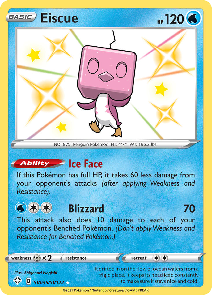 Eiscue - Shining Fates Shiny Vault - #SV035 - Pokemon TCG card