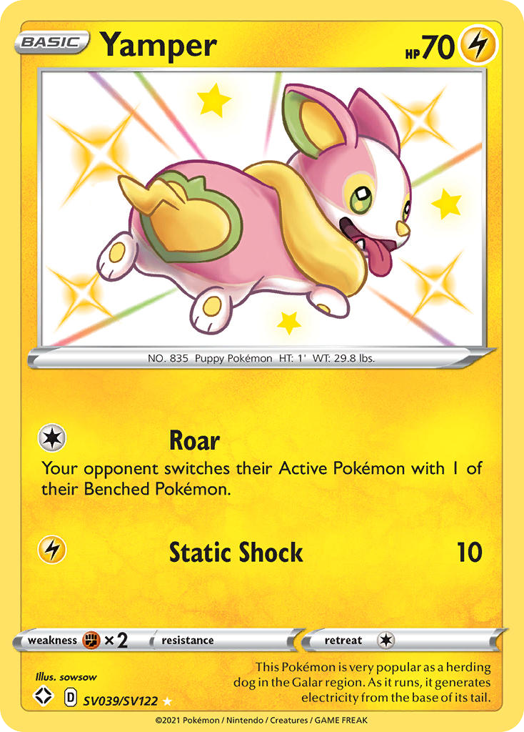 Yamper - Shining Fates Shiny Vault - #SV039 - Pokemon TCG card