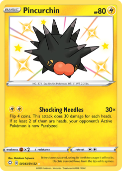 Pincurchin #SV043 Pincurchin - Shining Fates Shiny Vault - #SV043 - Pokemon TCG card