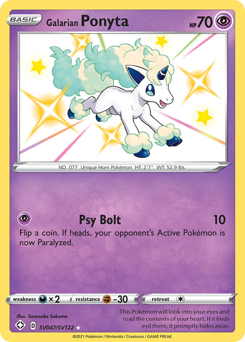 Galarian Ponyta #SV047 Galarian Ponyta - Shining Fates Shiny Vault - #SV047 - Pokemon TCG card