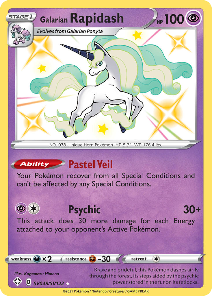 Galarian Rapidash - Shining Fates Shiny Vault - #SV048 - Pokemon TCG card