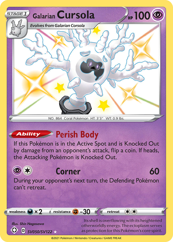 Galarian Cursola - Shining Fates Shiny Vault - #SV050 - Pokemon TCG card