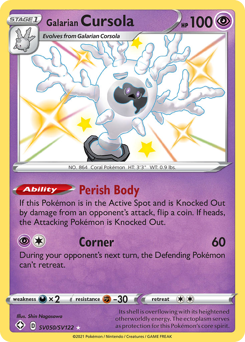 Galarian Cursola #SV050 Galarian Cursola - Shining Fates Shiny Vault - #SV050 - Pokemon TCG card