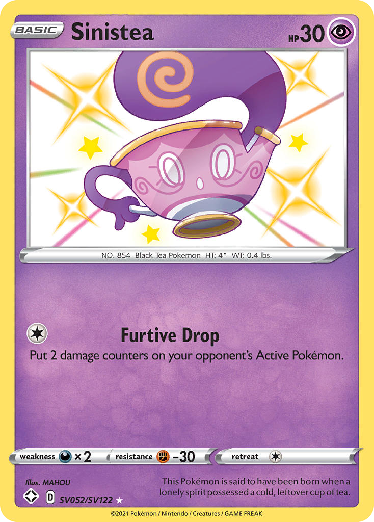 Sinistea - Shining Fates Shiny Vault - #SV052 - Pokemon TCG card