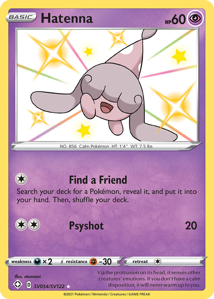 Hatenna - Shining Fates Shiny Vault - #SV054 - Pokemon TCG card