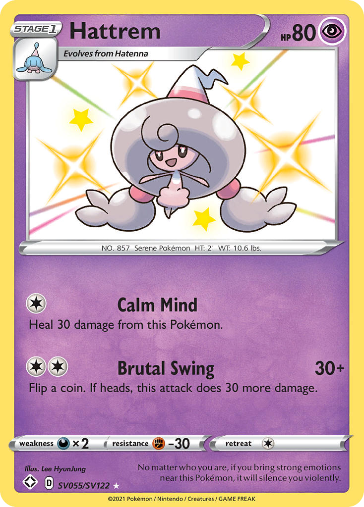 Hattrem - Shining Fates Shiny Vault - #SV055 - Pokemon TCG card