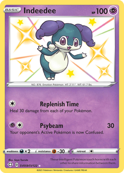 Indeedee #SV059 Indeedee - Shining Fates Shiny Vault - #SV059 - Pokemon TCG card