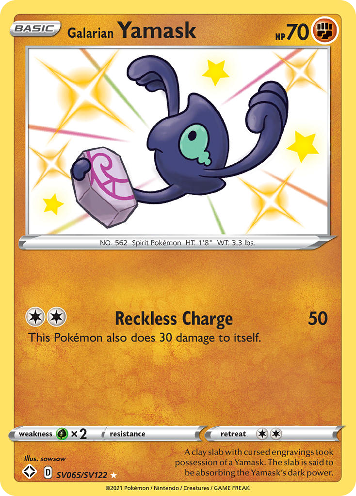 Galarian Yamask - Shining Fates Shiny Vault - #SV065 - Pokemon TCG card