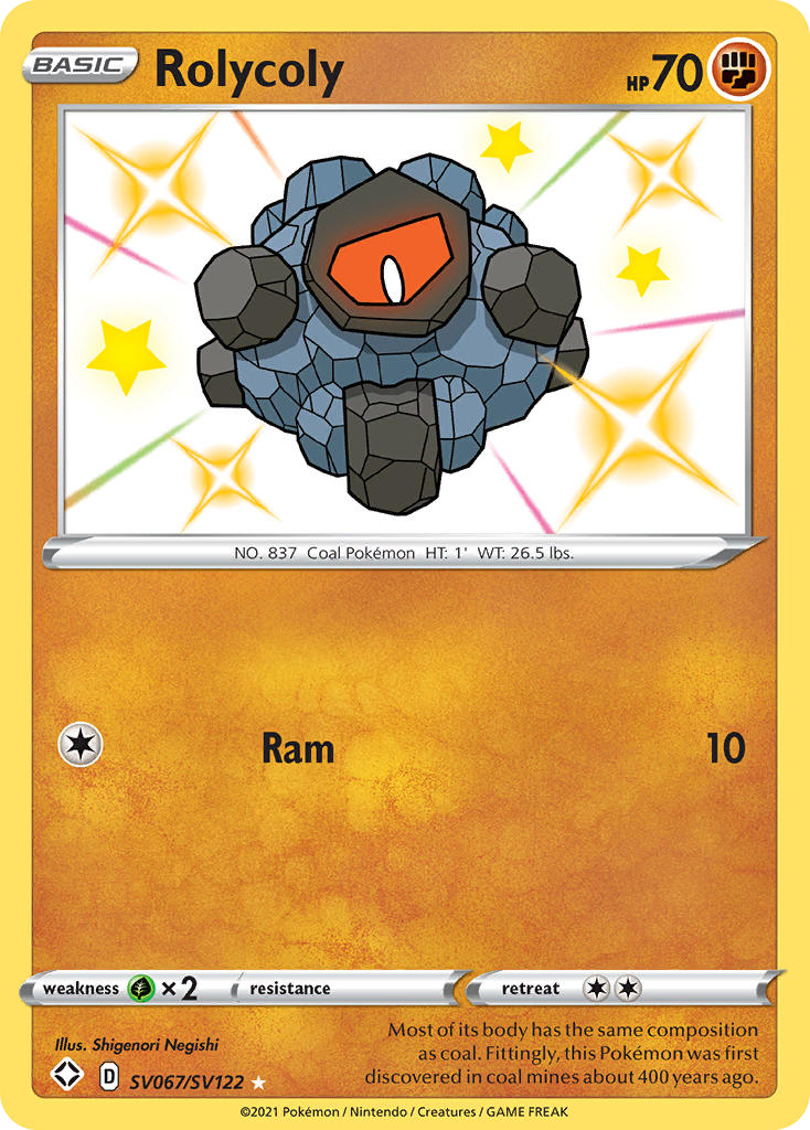 Rolycoly - Shining Fates Shiny Vault - #SV067 - Pokemon TCG card