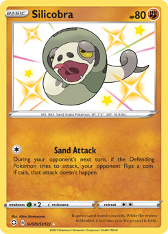 Silicobra #SV070 Silicobra - Shining Fates Shiny Vault - #SV070 - Pokemon TCG card