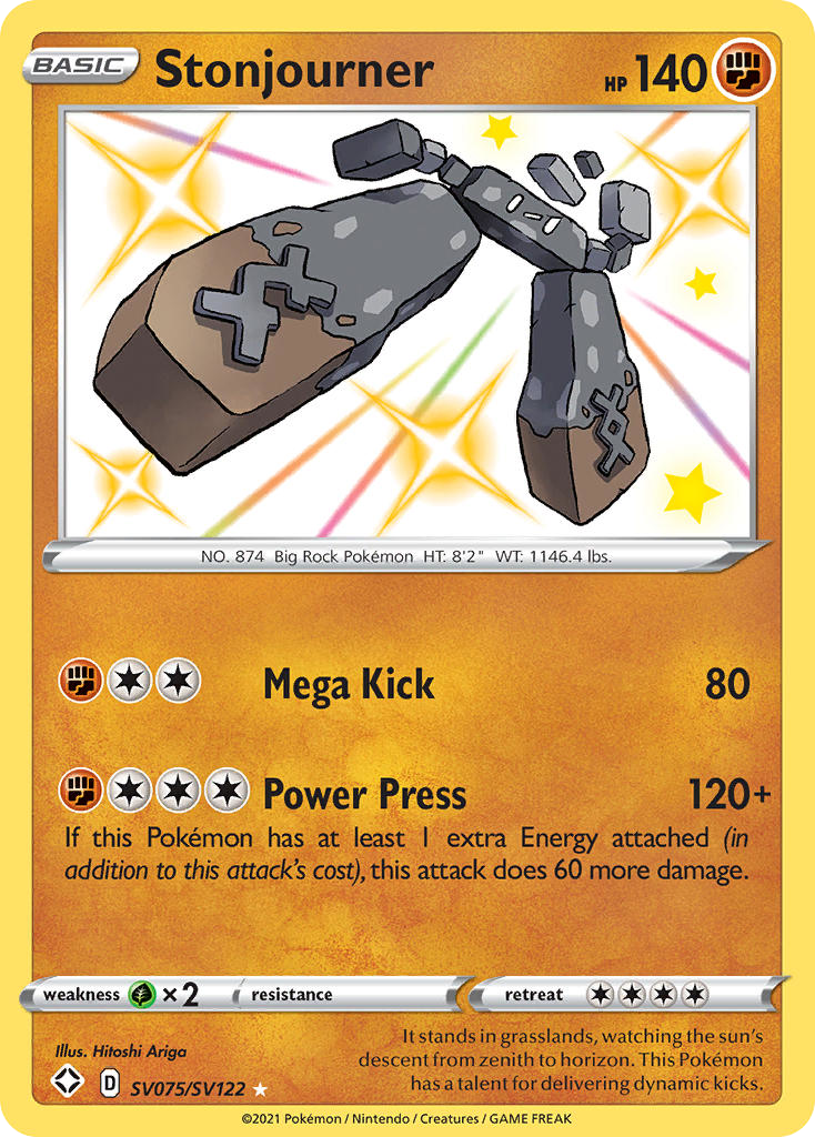 Stonjourner - Shining Fates Shiny Vault - #SV075 - Pokemon TCG card