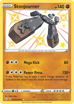 Stonjourner - Shining Fates Shiny Vault - #SV075 - Pokemon TCG card