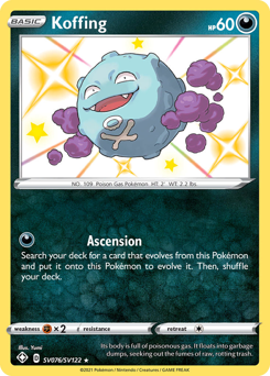 Koffing #SV076 Koffing - Shining Fates Shiny Vault - #SV076 - Pokemon TCG card