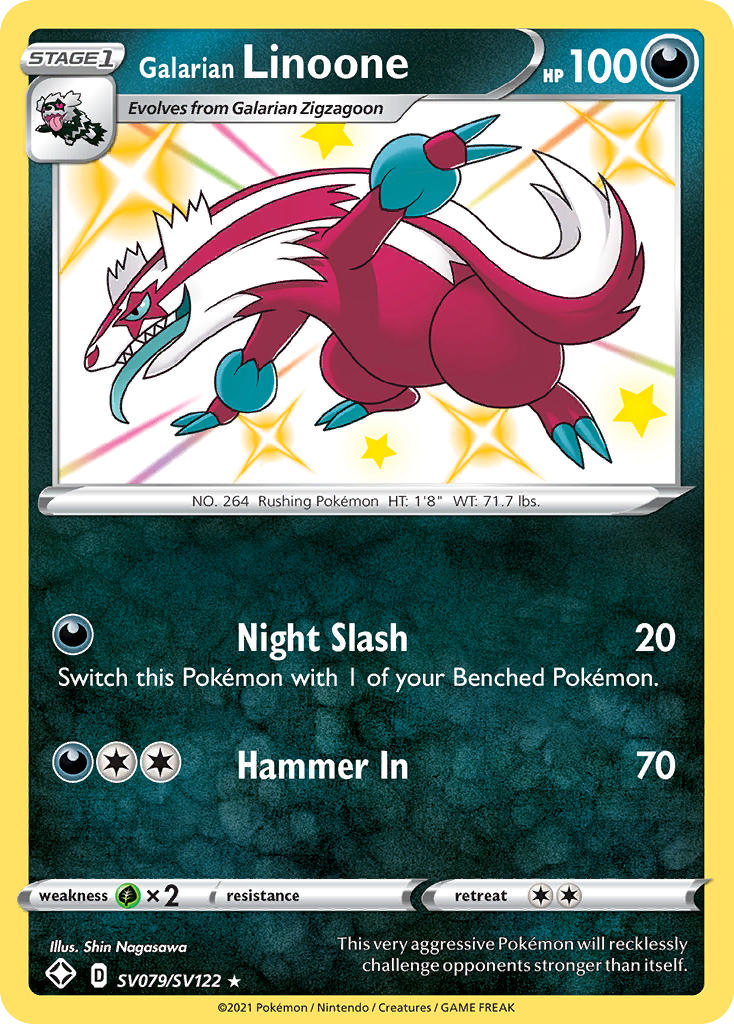 Galarian Linoone - Shining Fates Shiny Vault - #SV079 - Pokemon TCG card