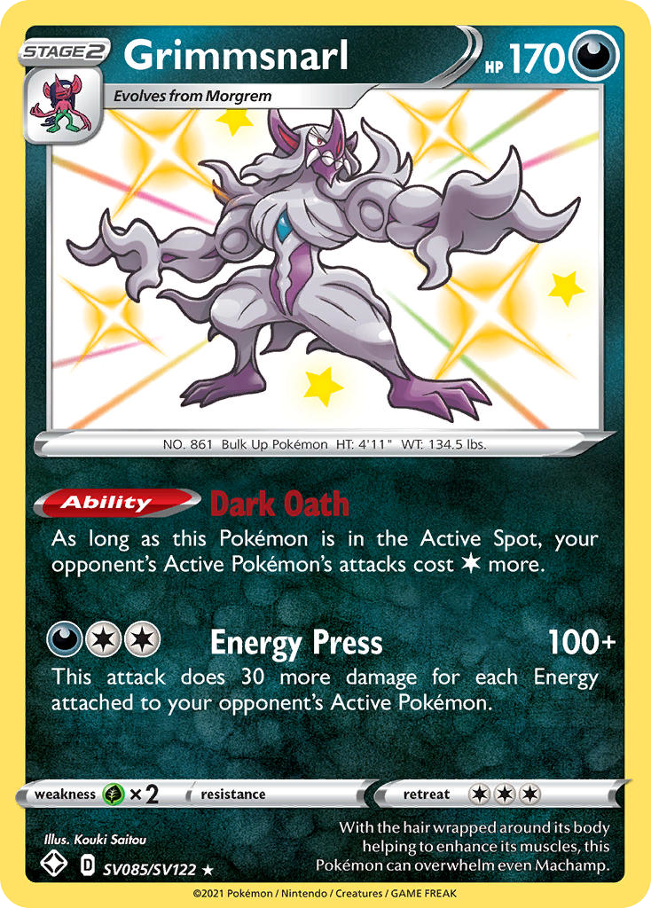 Grimmsnarl - Shining Fates Shiny Vault - #SV085 - Pokemon TCG card