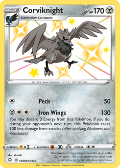 Corviknight - Shining Fates Shiny Vault - #SV089 - Pokemon TCG card