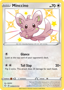 Minccino #SV093 Minccino - Shining Fates Shiny Vault - #SV093 - Pokemon TCG card